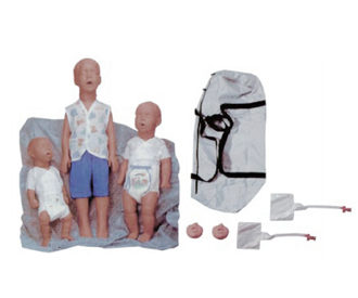 Kim(新生儿)、 Kevin(6个月)和Kyle(3岁)心肺复苏训练模型人